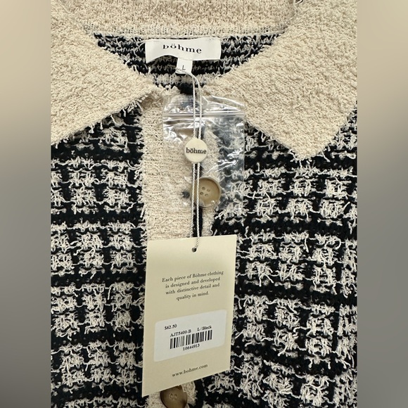 Böhme Black and Cream Sweater - Picture 3 of 5